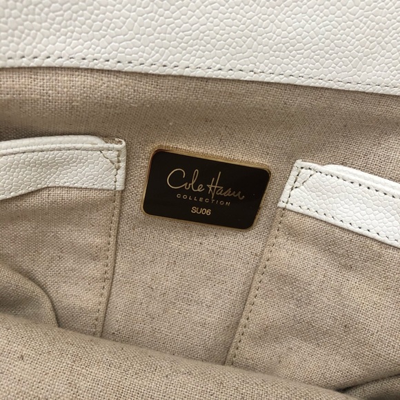 Cole Haan Collection Woven Straw Leather Large Bag - Picture 13 of 16